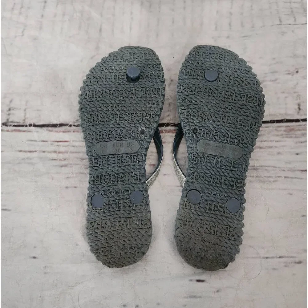 Ilse‎ Jacobsen Glitter Flip Flops Size 6